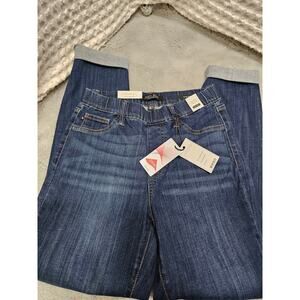 Judy Blue High Waist Pull On Double Cuff Slim Fit Jeans size 5-